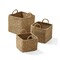 Natural Seagrass Square Decorative Basket for Everyday Use - 12" H x 14" L x 14" W - Easy to Clean